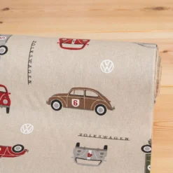 Gardintyger Mönstrade|Tyg med Folkabubblor - VW beetle racing