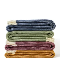 Tweedmill textiles Ullplädar|Ullpläd Fishbone English Mustard, 100% Ull, 150x183 cm