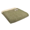 Tweedmill textiles Ullplädar|Ullpläd Fishbone Olive, 100% Ull, 150x183 cm