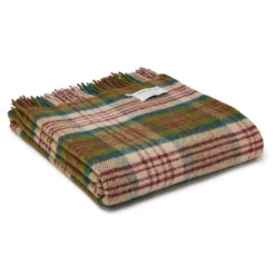 Tweedmill textiles Ullplädar|Ullpläd Tweedmill - Tartan Thistleberry 100% Ull, 150 x 183 cm
