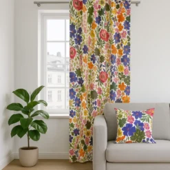 Arvidssons textil Gardiner Mönstrade|Ulvön blommiga gardiner