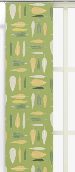 Arvidssons textil Panelgardiner|Under trädet grön panelgardiner