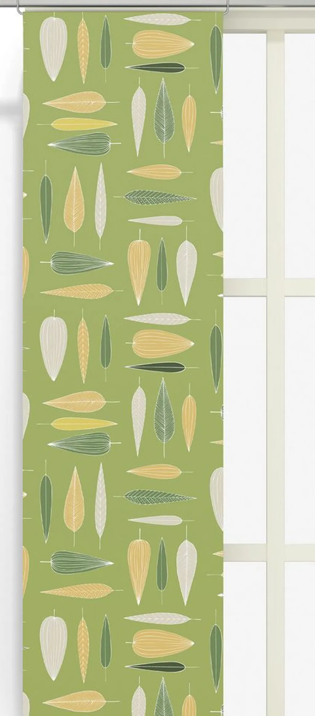 Arvidssons textil Panelgardiner|Under trädet grön panelgardiner