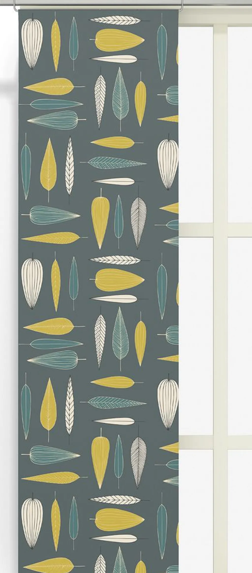 Arvidssons textil Panelgardiner|Under trädet turkos panelgardiner
