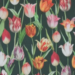 Blommiga Möbeltyger|Dynväv|Uteväv Tulips tyg till utemöbler