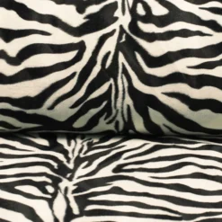 Velbour|Velboa gulton zebra tyg – mjukt zebramönster
