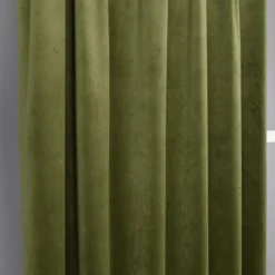 Nordisk Textil Sammetstyger|Gardiner Enfärgade|Velvet grön enfärgade sammetsgardiner