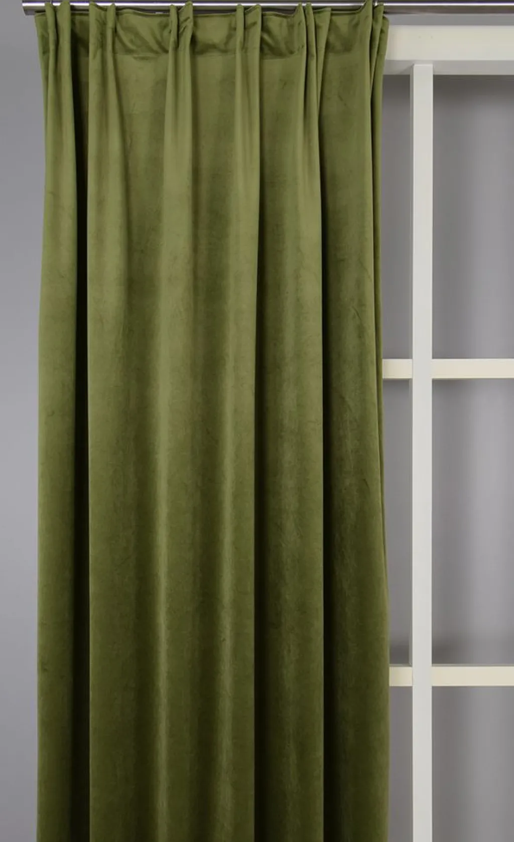 Nordisk Textil Gardintyger Enfärgade|Sammetstyger|Velvet grön enfärgat sammetstyg