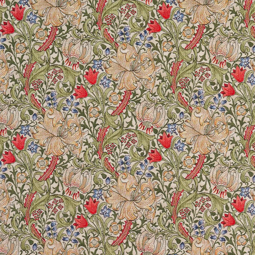 Blommiga Möbeltyger|Mönstrade Möbeltyger|Verdelis beige-multi gobeläng
