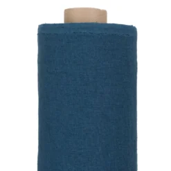 Nordisk Textil Gardintyger Enfärgade|Linnetyger|Verone Linne Blå – Stentvättat 100 % Lin