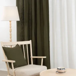 Nordisk Textil Enfärgade Kuddfodral|Verone Linne Grön kuddfodral