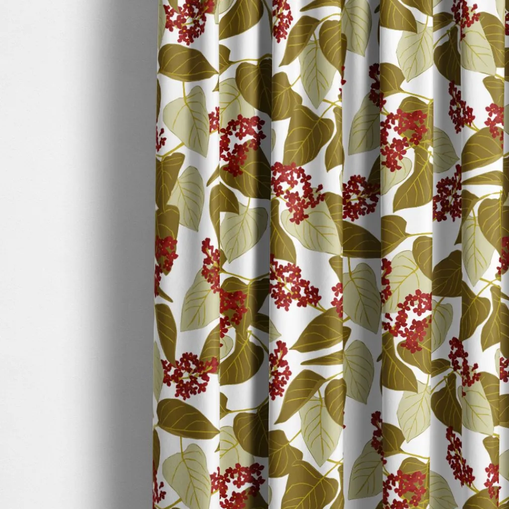 Arvidssons textil Gardintyger Mönstrade|Arvidssons Textil|Vid fikabordet röd tyg