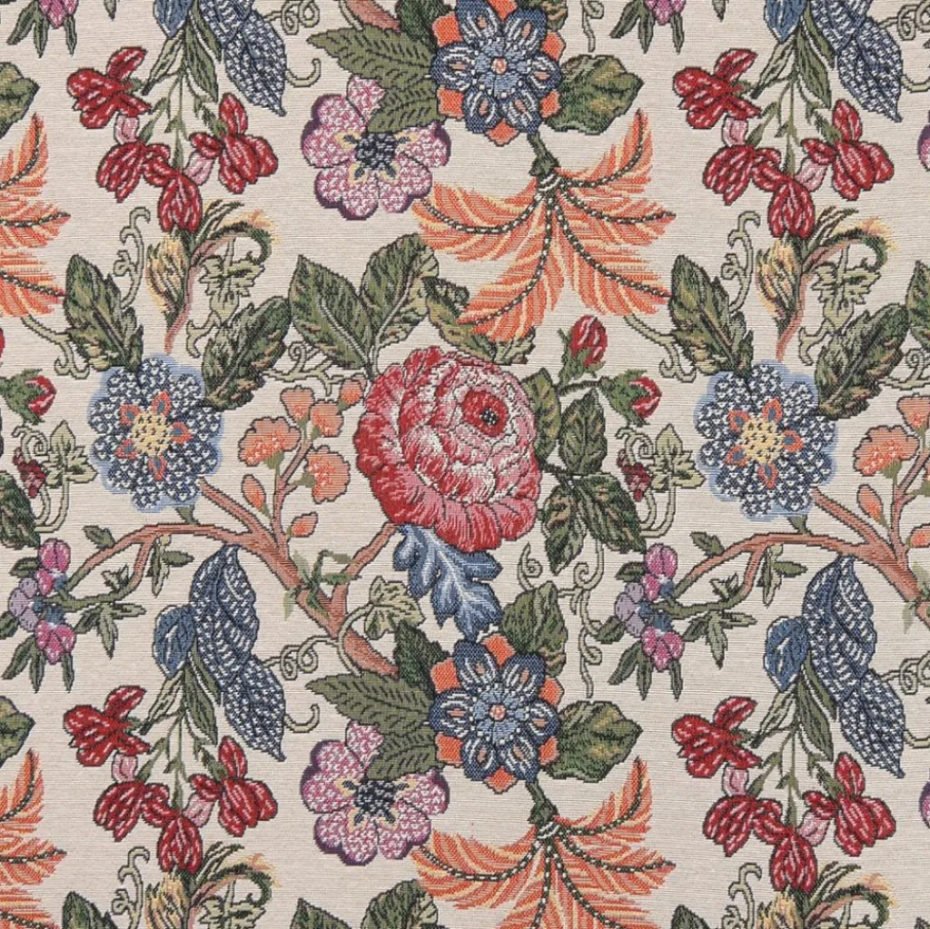 Mönstrade Möbeltyger|Vintage flora – gobelängtyg i klassisk stil för möbler & inredning