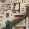 Mönstrade Möbeltyger|Vintage sewing atelier möbeltyg med vintage sybehör och symaskiner