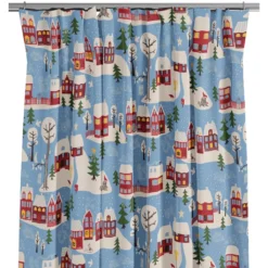 Arvidssons textil Julgardiner|Julgardiner|Vintertid ljusblå gardiner