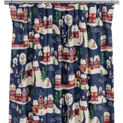 Arvidssons textil Julgardiner|Julgardiner|Vintertid mörkblå gardiner