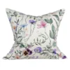 Fondaco Mönstrade Kuddfodral|Viola off-white kuddfodral med blomstermönster i sammet 48x48cm