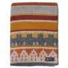 Kerstin Landström Design Ullfiltar|Visby ockra-röd ullfilt 130x180cm -