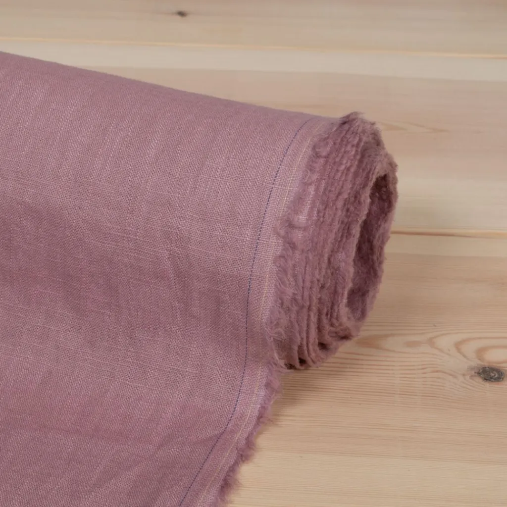 Nordisk Textil Gardintyger Enfärgade|Linnetyger|Washed lin/bomull gammelrosa tyg