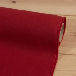 Nordisk Textil Gardintyger Enfärgade|Linnetyger|Washed lin/bomull röd tyg