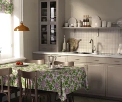 Arvidssons textil Bordsduk|Westerlunds Blomma lila-grön bordsduk