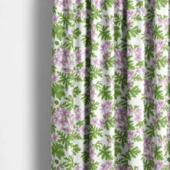Arvidssons textil Gardiner Mönstrade|Westerlunds Blomma lila-grön gardiner