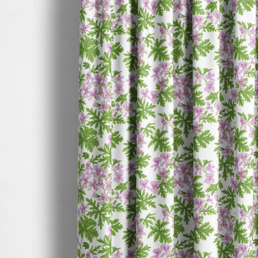 Arvidssons textil Gardintyger Mönstrade|Arvidssons Textil|Westerlunds Blomma lila-grön tyg