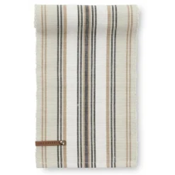 Jakobsdals Bordslöpare|Wove beige löpare 17x120 cm – Randig bordslöpare