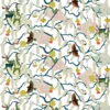 Arvidssons textil Gardintyger Mönstrade|Rea Gardintyger|Yggdrasil grön tyg